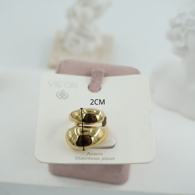ANILLO ZO11695R DORADO Acero Inoxidable
