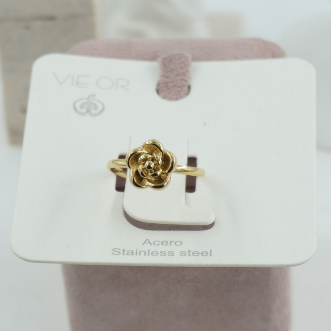 ANILLO ZO11923R DORADO Acero Inoxidable