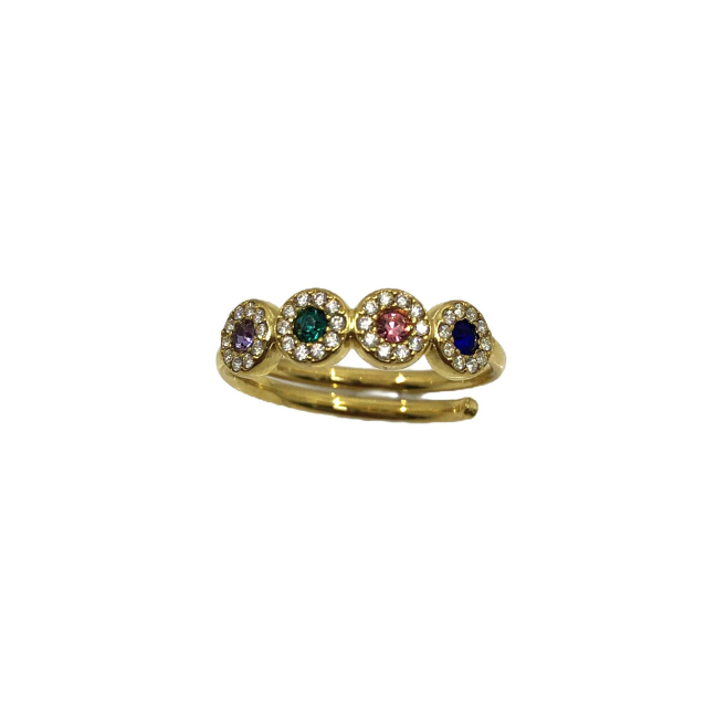 ANILLO ZO15233R DORADO Acero Inoxidable
