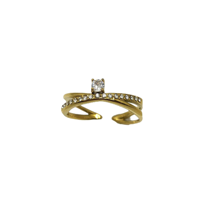 ANILLO ZO15444R DORADO Acero Inoxidable