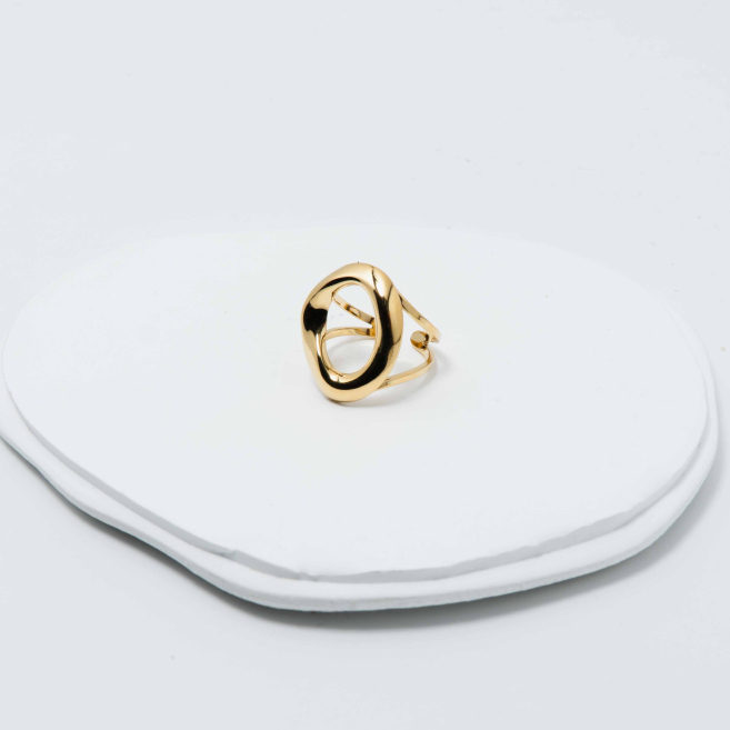 ANILLO ZO12991R/P Dorado Acero Inoxidable -A23