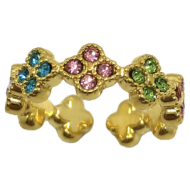 ANILLO ZO15014R DORADO+BLANCO Acero Inoxidable