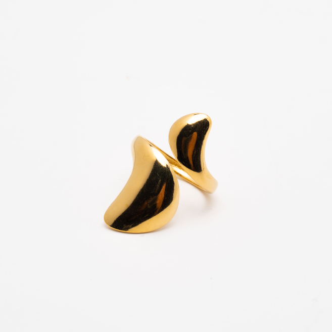ANILLO ZO14324R Dorado Acero Inoxidable A46
