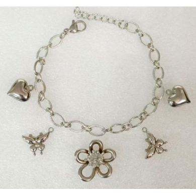 PULSERA ZO15555B PLATEADO Acero Inoxidable
