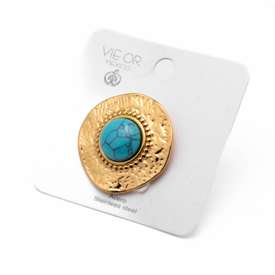 ANILLO Y00502 AZUL Acero Inoxidable 2A45