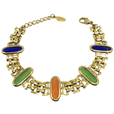 PULSERA ZO13485B DORADO+MULTICOLOR Acero Inoxidable