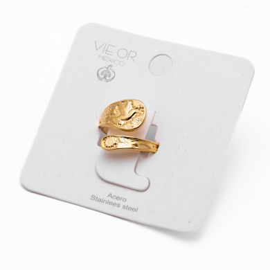 ANILLO Y00257 Dorado Acero Inoxidable -2A34