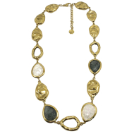 COLLAR ZO15290N DORADO+MULTICOLOR Acero Inoxidable