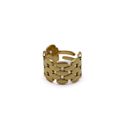 ANILLO ZO8022R Dorado Acero Inoxidable -2A56