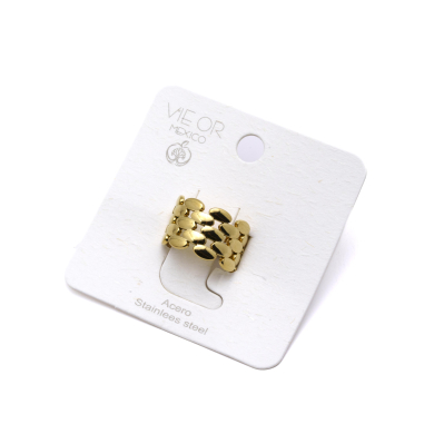 ANILLO ZO8022R Dorado Acero Inoxidable -2A56