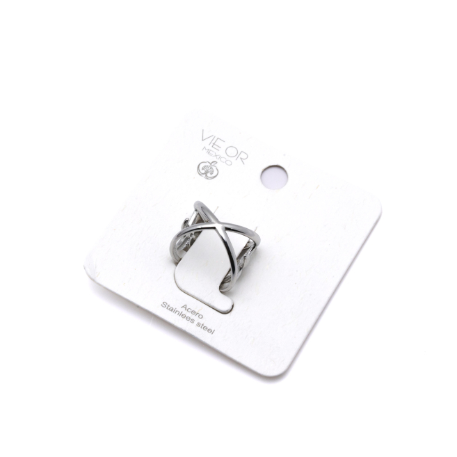 ANILLO Y00449 PLATEADO Acero Inoxidable A37
