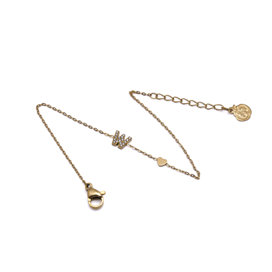 PULSERA ZO8988B200 Dorado W Acero Inoxidable 2D15