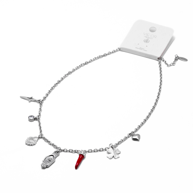 COLLAR ZO13355N PLATEADO Acero Inoxidable