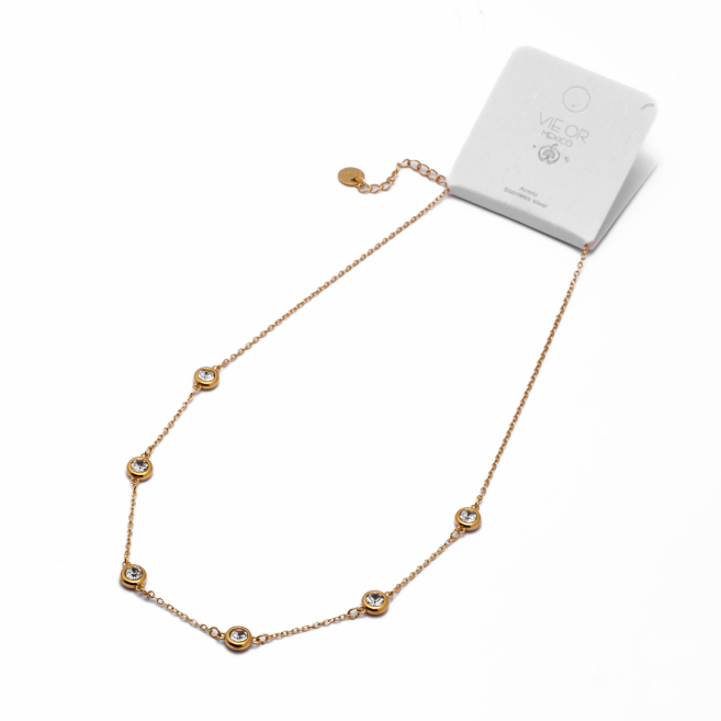 COLLAR ZO15497N DORADO Acero Inoxidable