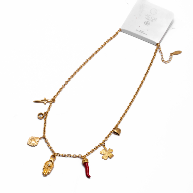 COLLAR ZO13355N DORADO Acero Inoxidable