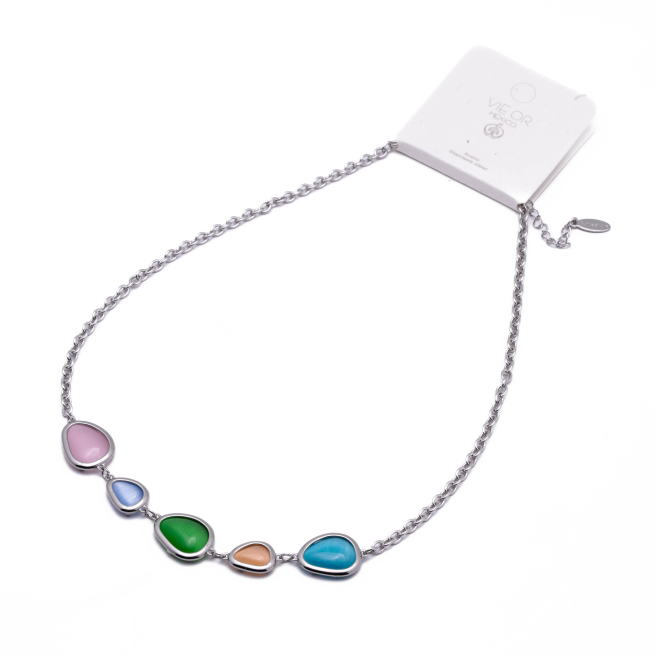COLLAR ZO13498N PLATEADO Acero Inoxidable