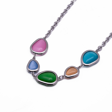 COLLAR ZO13498N PLATEADO Acero Inoxidable