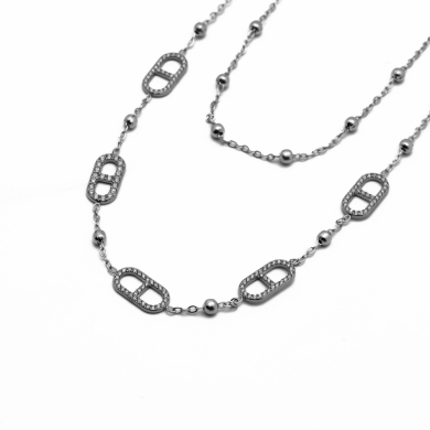 COLLAR ZO15179N PLATEADO Acero Inoxidable