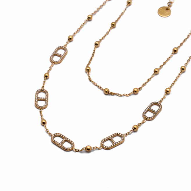 COLLAR ZO15179N DORADO Acero Inoxidable