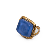 ANILLO ZO14208R DORADO+AZUL Acero Inoxidable