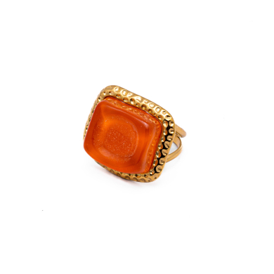 ANILLO ZO14208R DORADO+NARANJA Acero Inoxidable