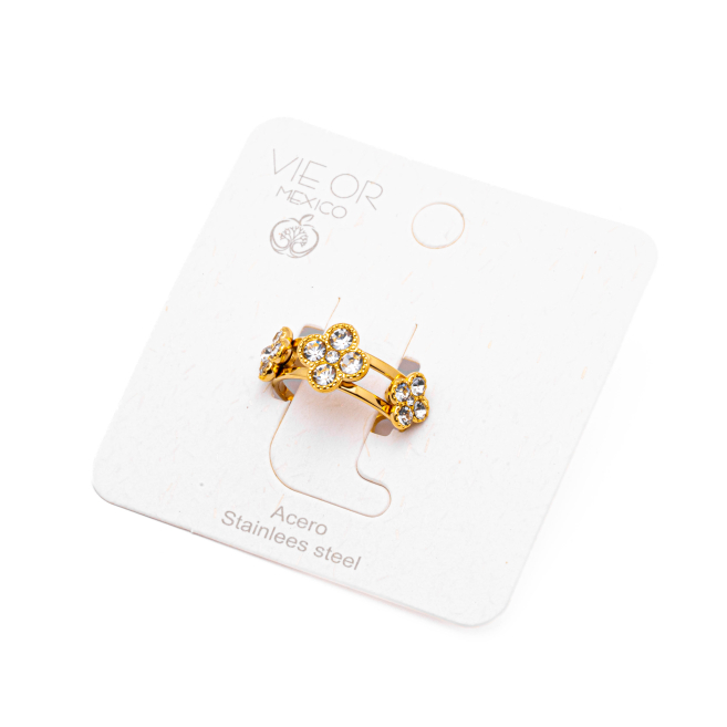 ANILLO ZO15099R DORADO+BLANCO Acero Inoxidable