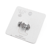 ANILLO ZO15099R PLATEADO+BLANCO Acero Inoxidable A42