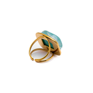 ANILLO ZO14208R DORADO+VERDE Acero Inoxidable