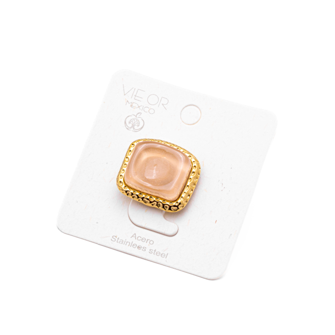 ANILLO ZO14208R DORADO+CAFE Acero Inoxidable