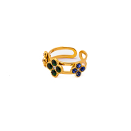 ANILLO ZO15099R DORADO+MULTICOLOR Acero Inoxidable A42