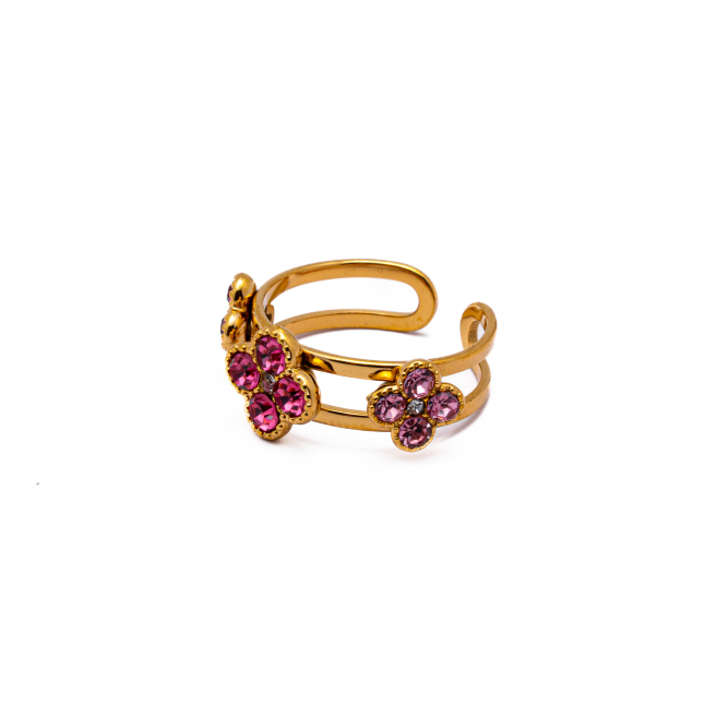 ANILLO ZO15099R DORADO+ROSA Acero Inoxidable A42