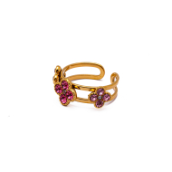 ANILLO ZO15099R DORADO+ROSA Acero Inoxidable A42