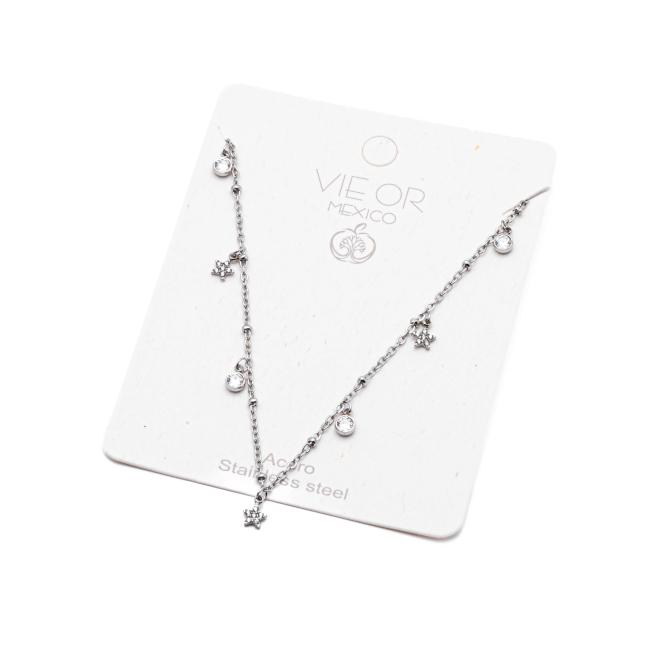 COLLAR ZO13709N PLATEADO Acero Inoxidable