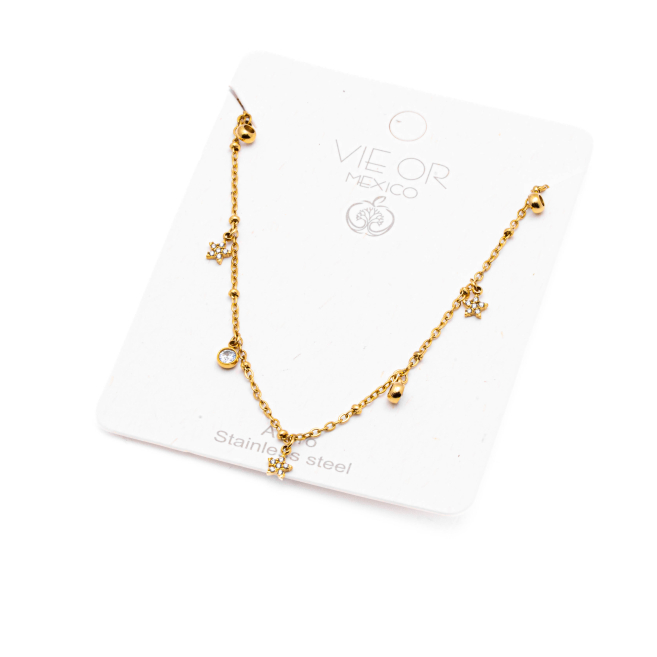COLLAR ZO13709N DORADO Acero Inoxidable