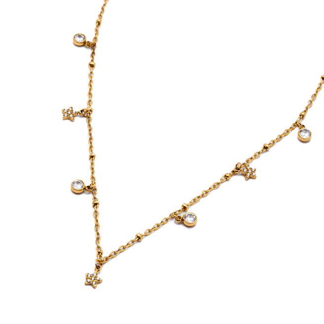 COLLAR ZO13709N DORADO Acero Inoxidable