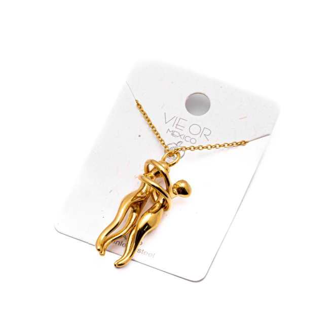 COLLAR ZO12117N DORADO Acero Inoxidable