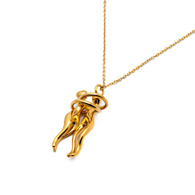 COLLAR ZO12117N DORADO Acero Inoxidable