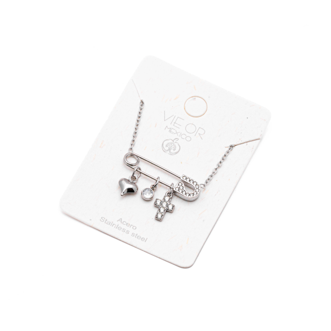 COLLAR ZO15062N PLATEADO Acero Inoxidable