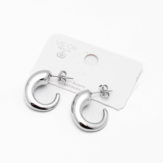 ARETES ZO15546E PLATEADO Acero Inoxidable