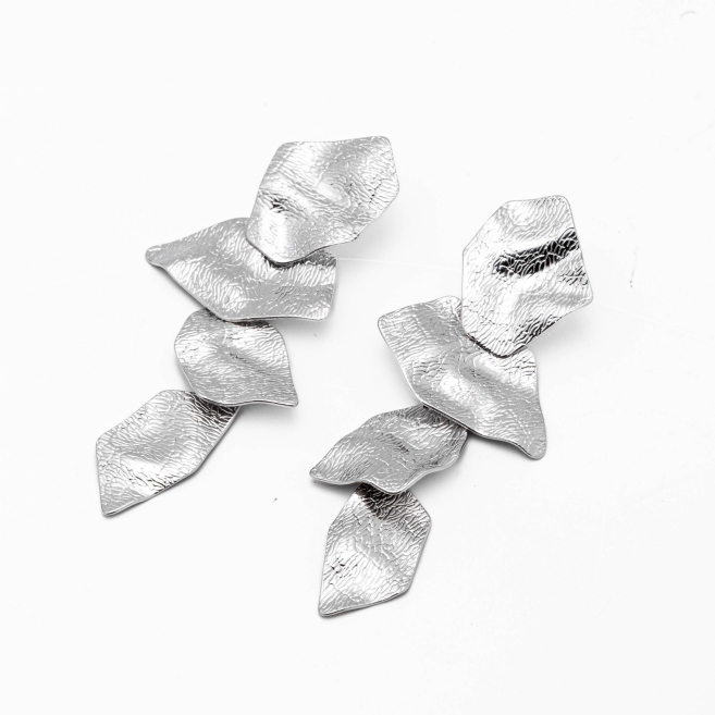 ARETES ZO14394E PLATEADO Acero Inoxidable