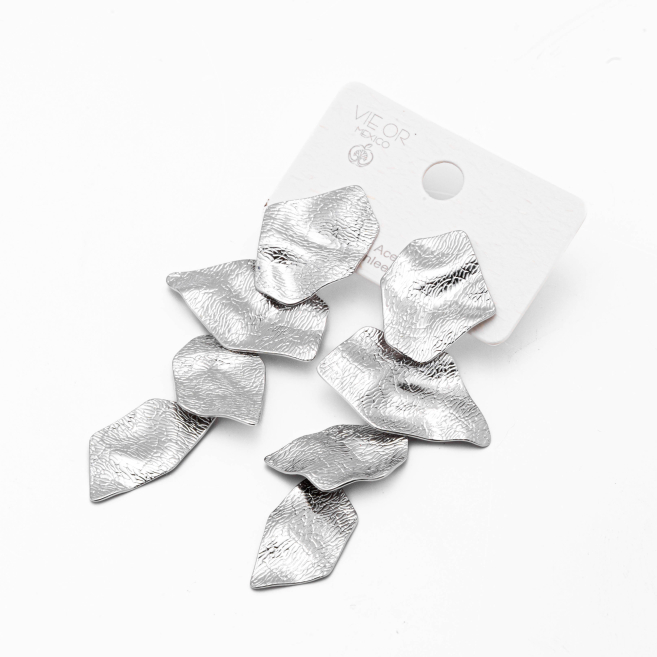 ARETES ZO14394E PLATEADO Acero Inoxidable
