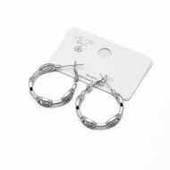 ARETES ZO15017E PLATEADO Acero Inoxidable
