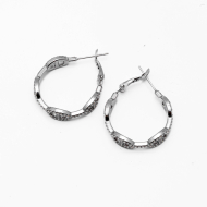 ARETES ZO15017E PLATEADO Acero Inoxidable
