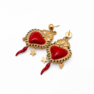 ARETES ZO14563E DORADO Acero Inoxidable
