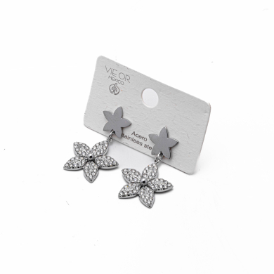 ARETES ZO15113E PLATEADO Acero Inoxidable