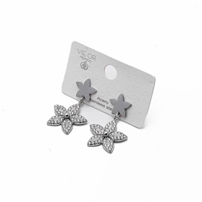 ARETES ZO15113E PLATEADO Acero Inoxidable