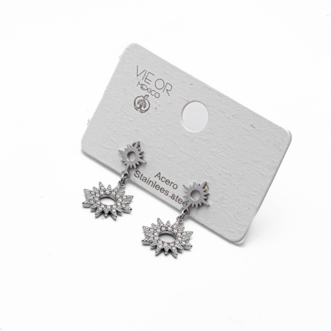 ARETES ZO14870E PLATEADO Acero Inoxidable