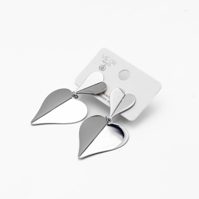 ARETES ZO15256E PLATEADO Acero Inoxidable