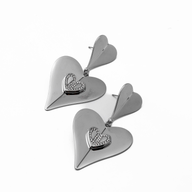 ARETES ZO15256E PLATEADO Acero Inoxidable