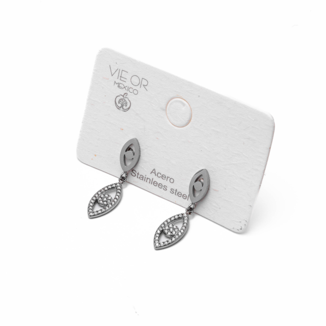 ARETES ZO15253E PLATEADO Acero Inoxidable
